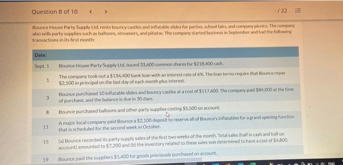 Answer please Question 8 of 10