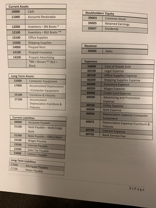 In the first part, the student will complete the journal entries by