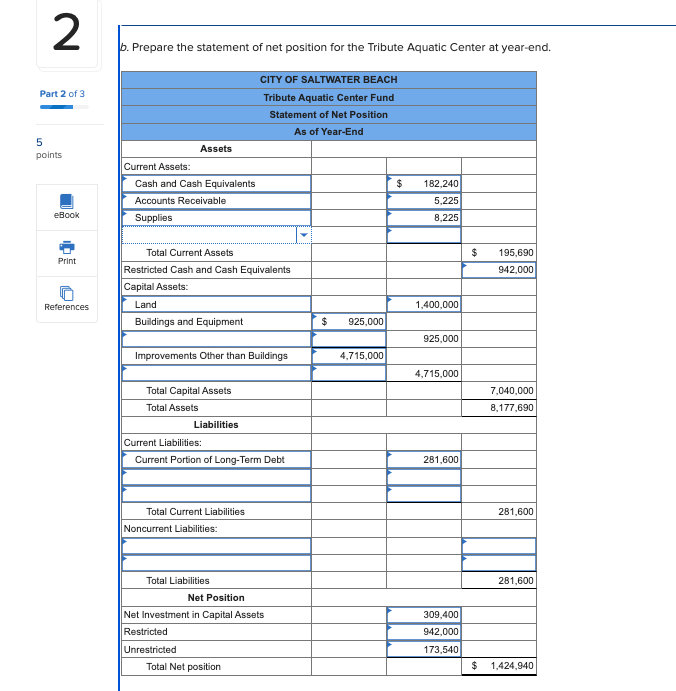 following information applies to the questions displayed below.] The City of Saltwater