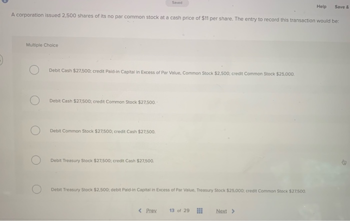 of its no-par value common stock at a cash price of $10