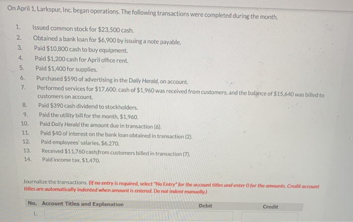 Decrease in Notes Payable 2. Increase in Dividends Debit 3 Increase in