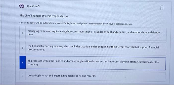 c includes the preparation of financial information and reports primarily for external