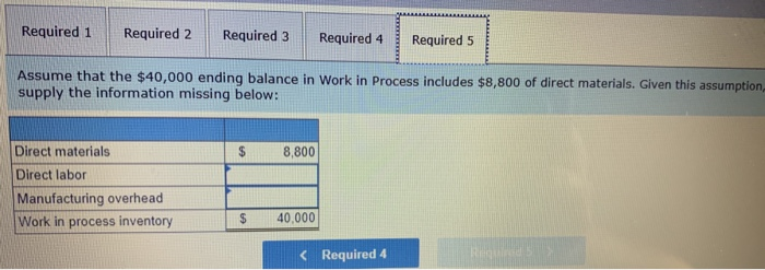 material dollars to be used in production. The company has provided the