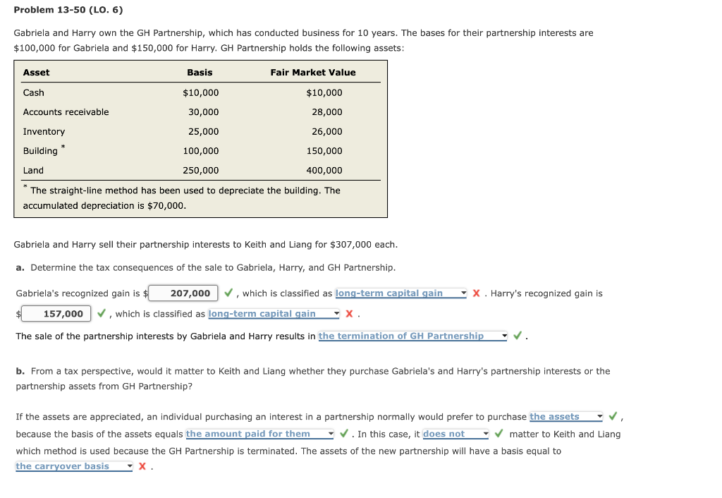 I only need help with the incorrect answers in part a Gabriela's