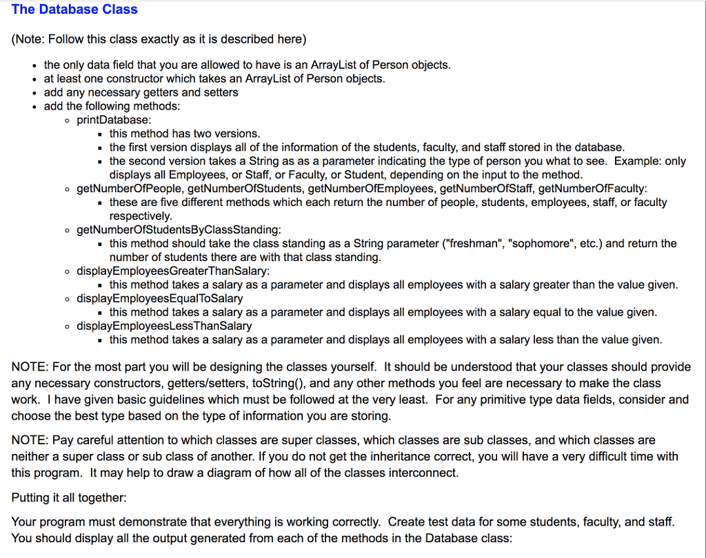 Introduction to Programming II Homework 05: University Database General Directions: Please read