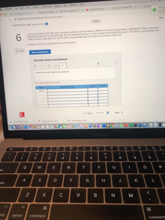 Company estimates its bad debts as 0 60% of its annual credit