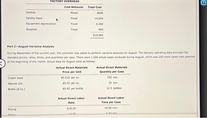 Parts A and B of the comprehensive problem. Be sure you have