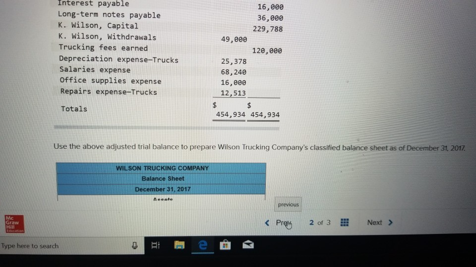  show entries Interest payable 16,000 Long-term notes payable K. Wilson, Capital