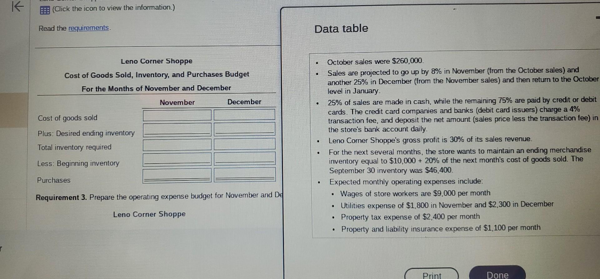 (from the October sales) and another 25% in December (from the November