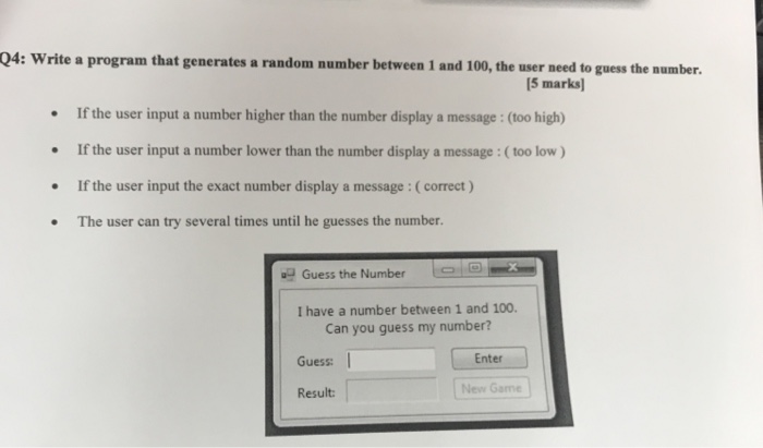  Using visual studio,Visual Basic Q4: Write a program that generates a