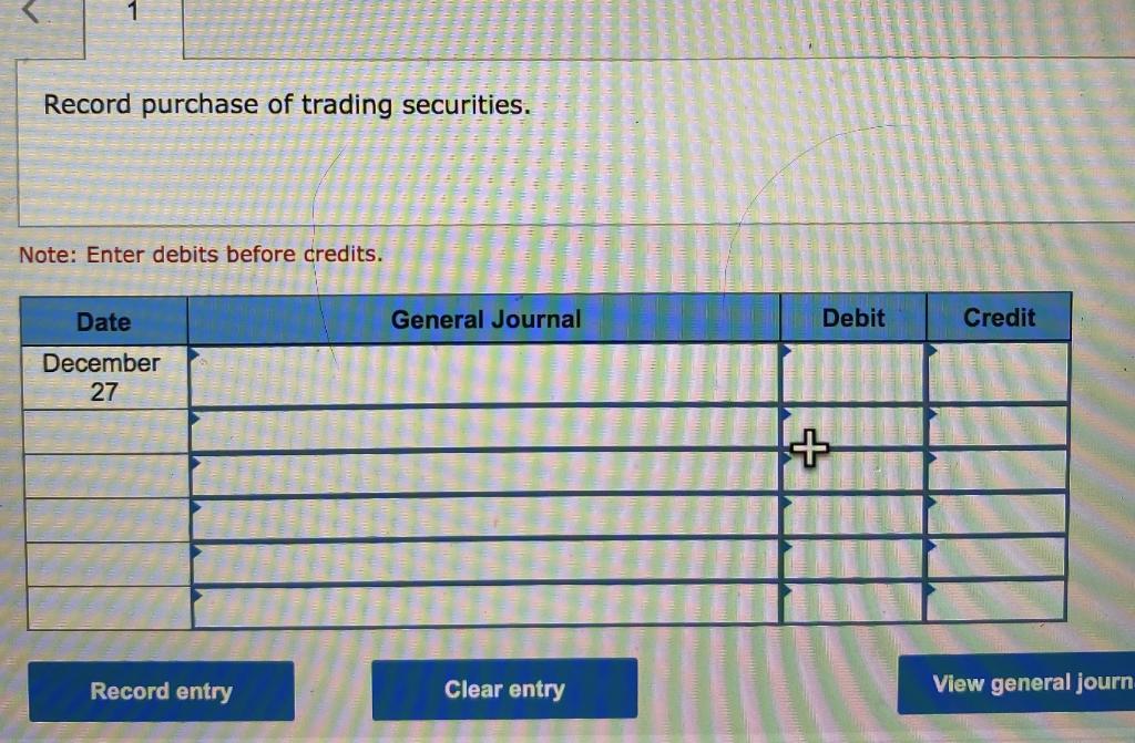 following information applies to the questions displayed below.) Brooks Company purchases debt
