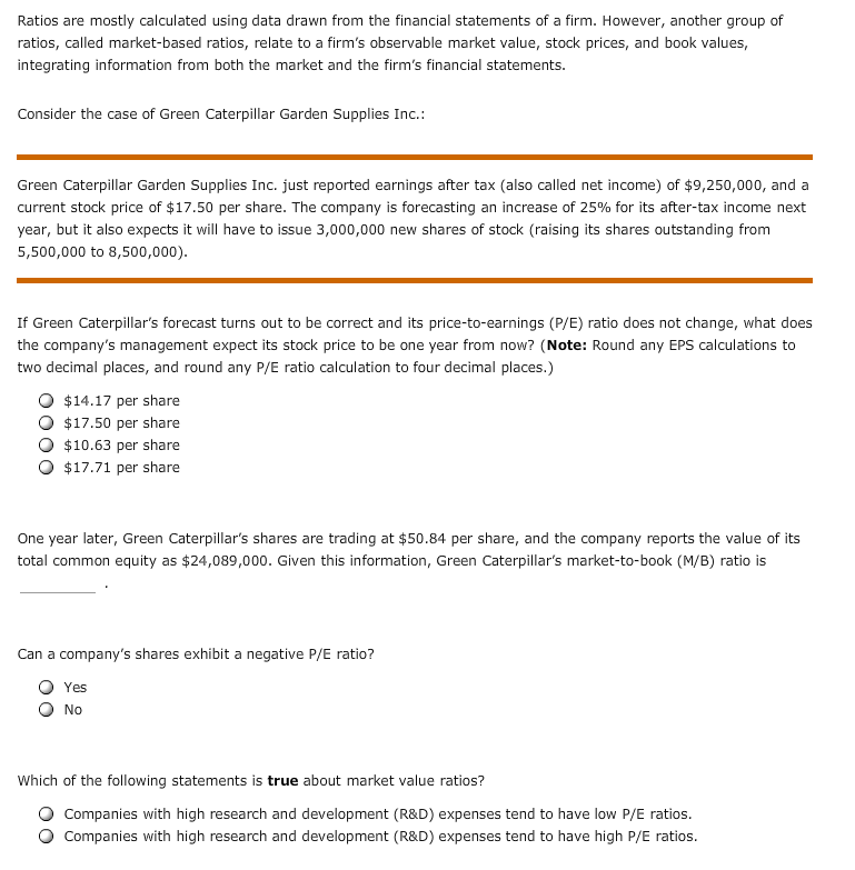  Ratios are mostly calculated using data drawn from the financial statements