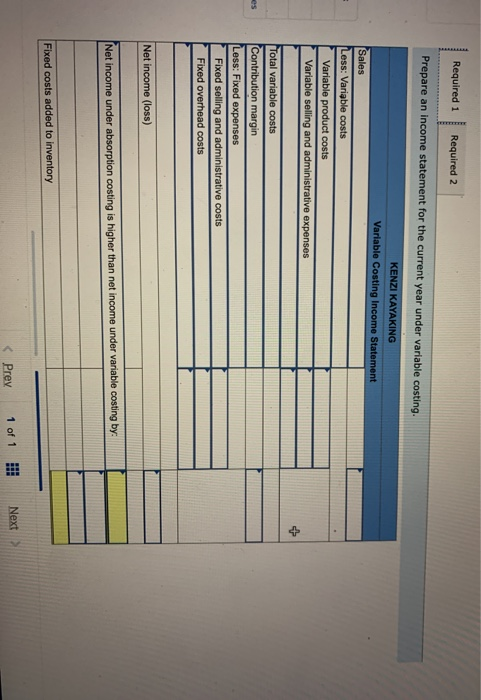Variable overhead Pixed overhead per year Selling and administrative expenses Variable Fixed