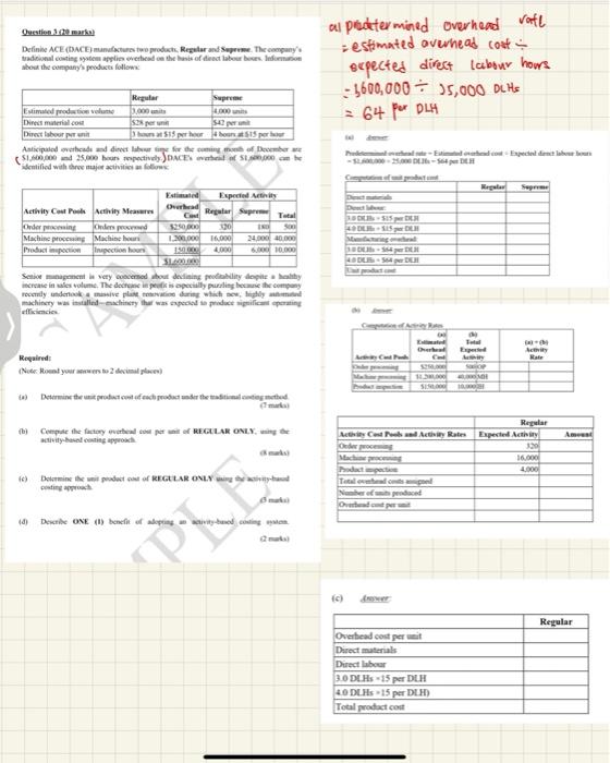 How to do A to C (Note: Round your answers to 2