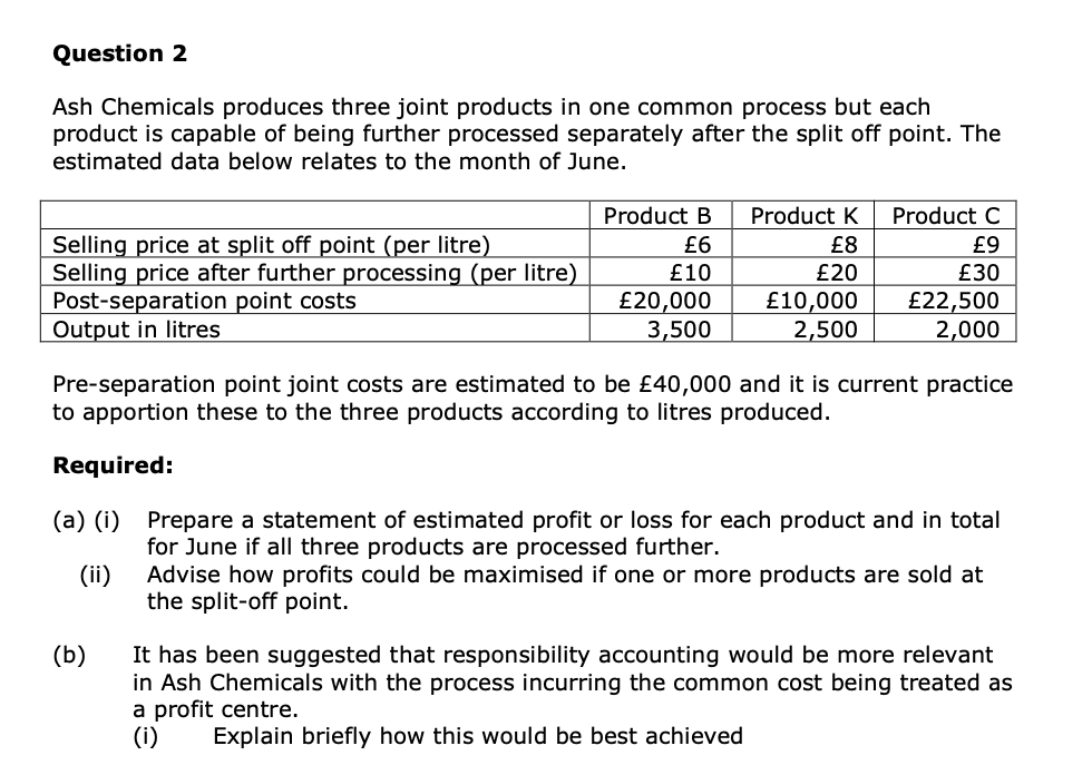  Hi, this is all the information that has been provided. Question