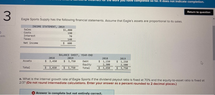  Or UI WUIL YUU have completo Sol. It does not indicate