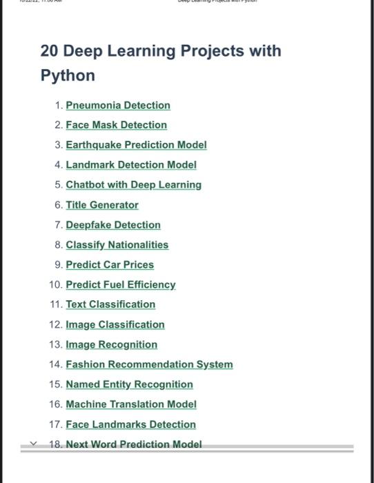projects with Python programming language solved and explained for free. Certification \&