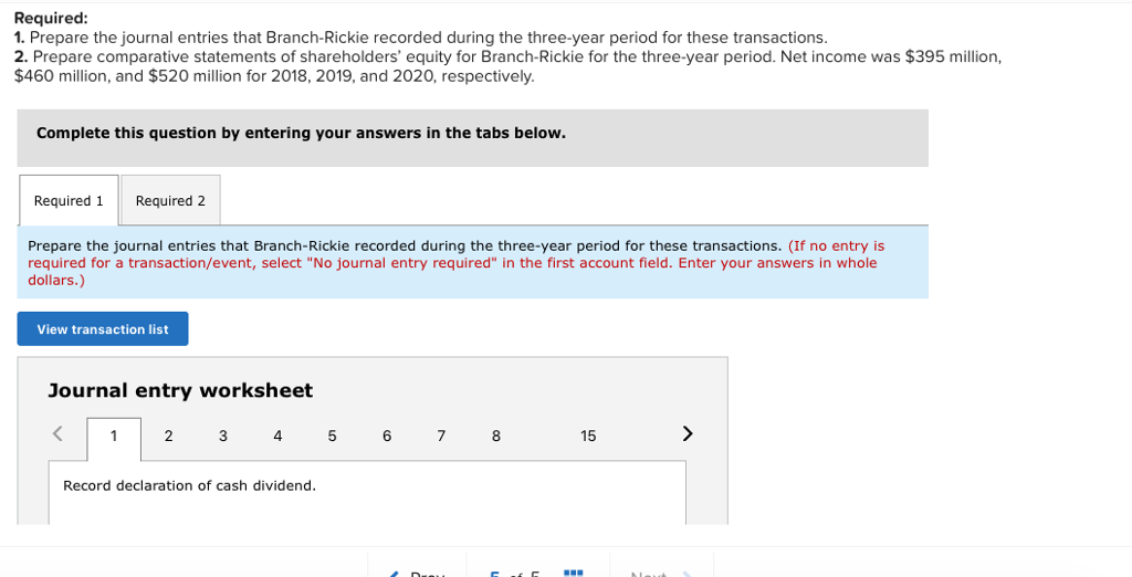 Branch-Rickie Corporation during the period 2018-2020. At December 31, 2017, the corporation's