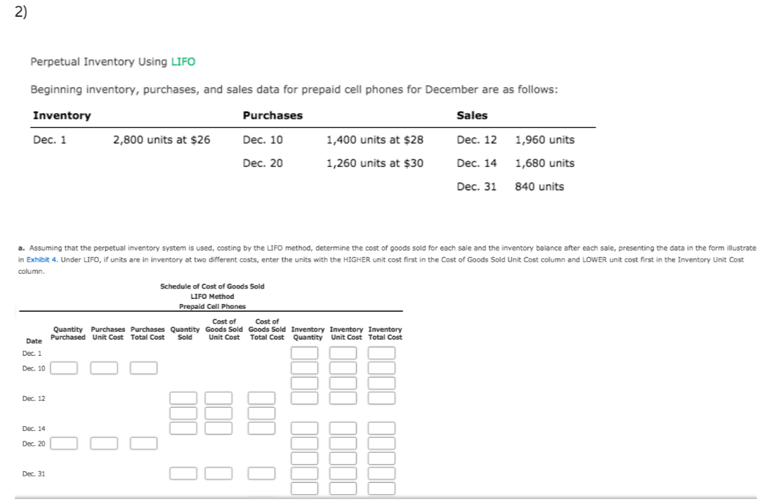 DVD players are as follows: November 1 Inventory 59 units at $88