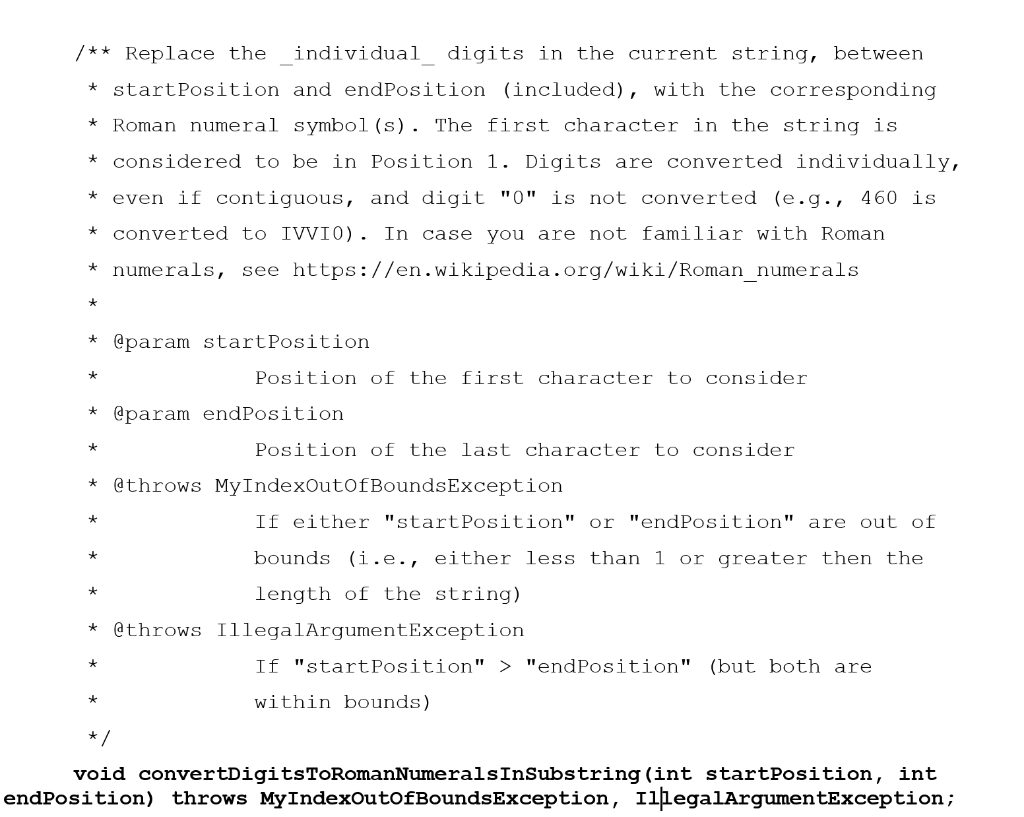 written in java /** Replace the individual digits in the current string,