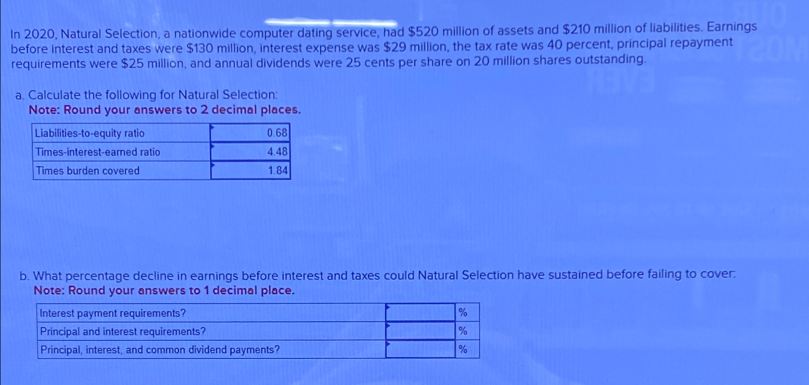  In 2020, Natural Selection, a nationwide computer dating service, had $520