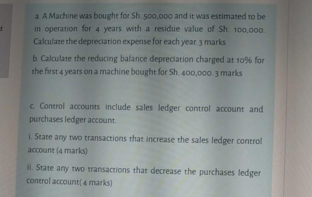 please be Fast. it is urgent a. A Machine was bought