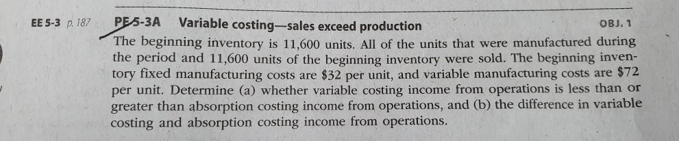 Sales $648,000 Variable cost of goods sold 233,200 Fixed manufacturing costs 155,500