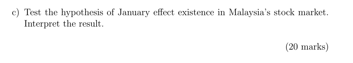 In finance, January effect is the idea that January is usually a