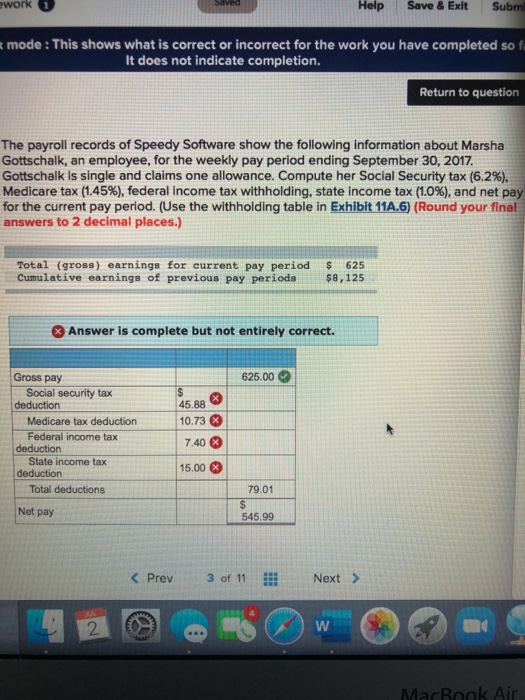  ework Help Save & Exit Subm mode : This shows what