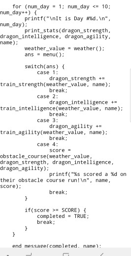 will simulate 10 days of dragon training 2) In the beginning the