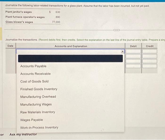 Manufacturing Overhead account is given below. Use this information to prepare the