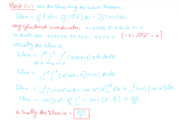 theorem. (b) Consider the outward flux of vector field, F(x, y, z)