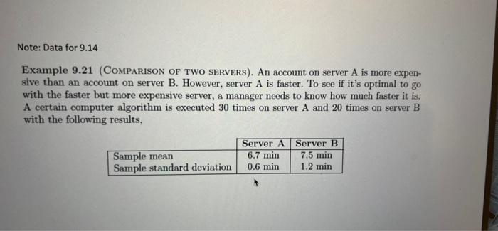 in Example 9.21 on p. 263? (a) Use the confidence interval in