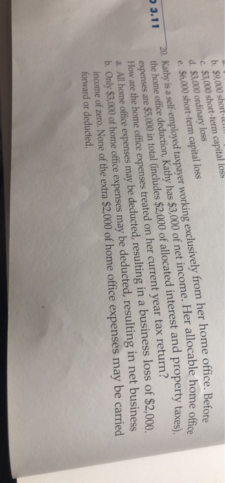  please help with this her home office. Before er allocable home