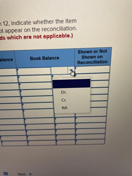 should be added to or subtracted from the book or bank balance,