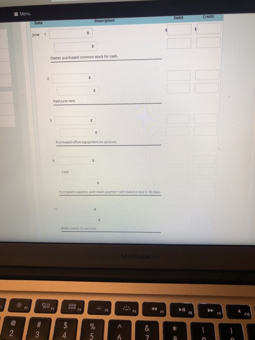 providing art services for advertisers, began business on June 1. The following