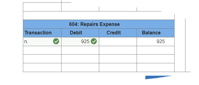 } \\ \hline Transaction & Debit & Credit & Balance \\ \hline