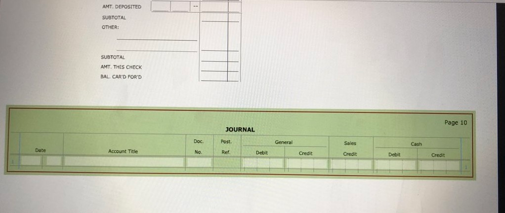 information is obtained from the bank statement and from the records of