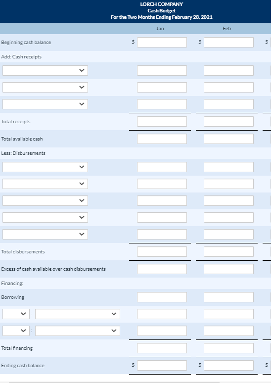 2021 are as follows: January February Sales $349,000 $398,000 Direct materials purchases