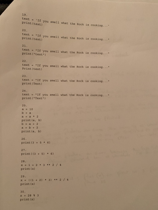 an enor state the reason numberl numberl - 2 print numberl) number2