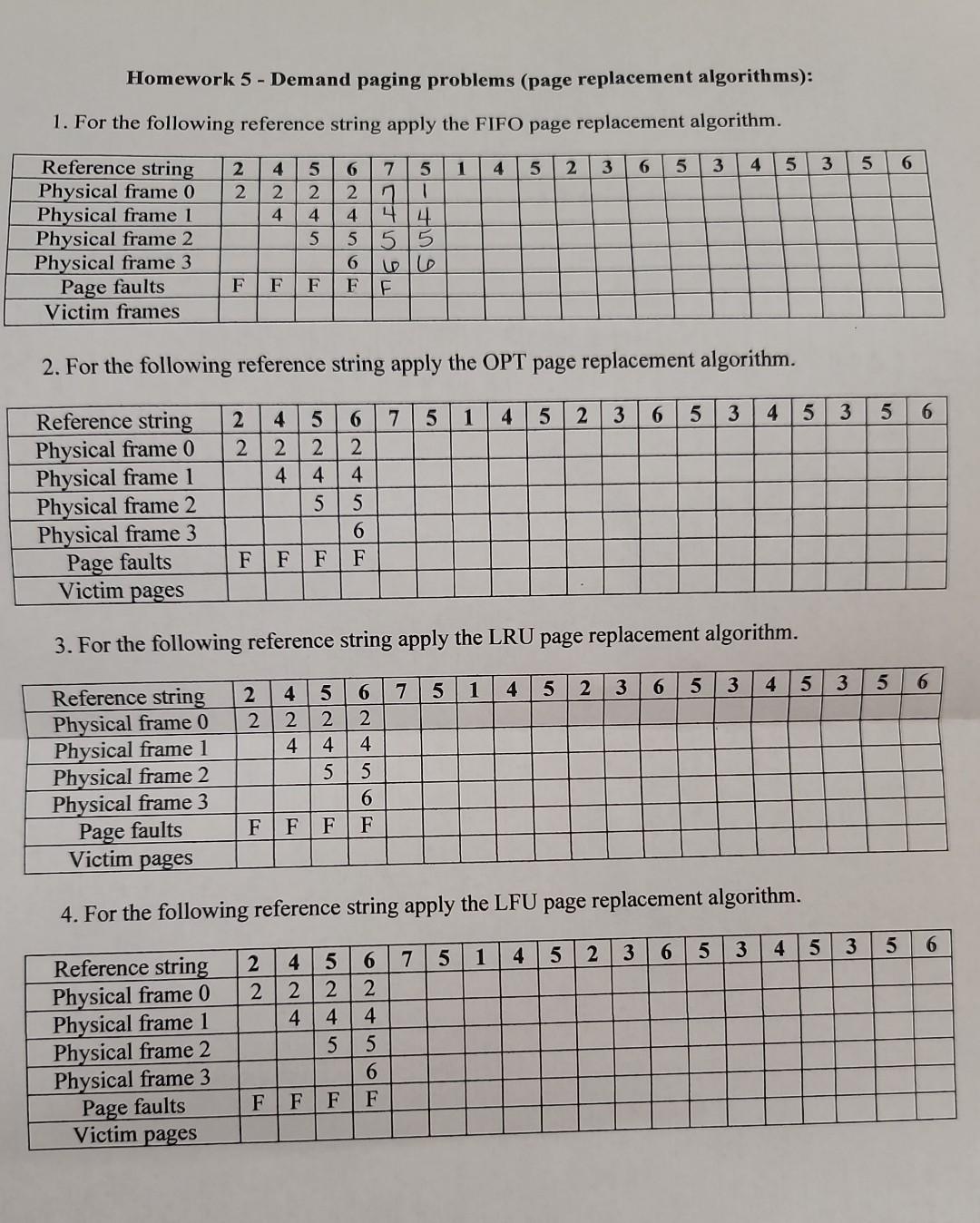 can someone please help me with demand paging problem s? I need