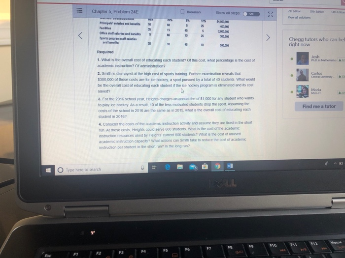 Study Textbook Solutions Expert OLA Practice ** Search Chapter 5 Problem 24E