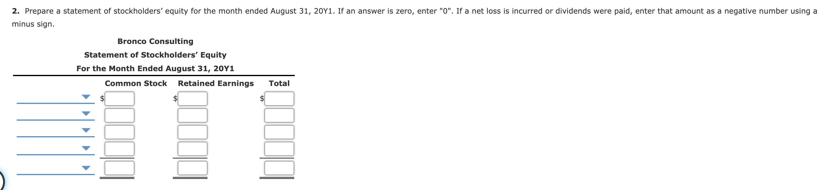 August follow: Assets = Liabilities + Stockholders' Equity Accounts Accounts Common Salaries