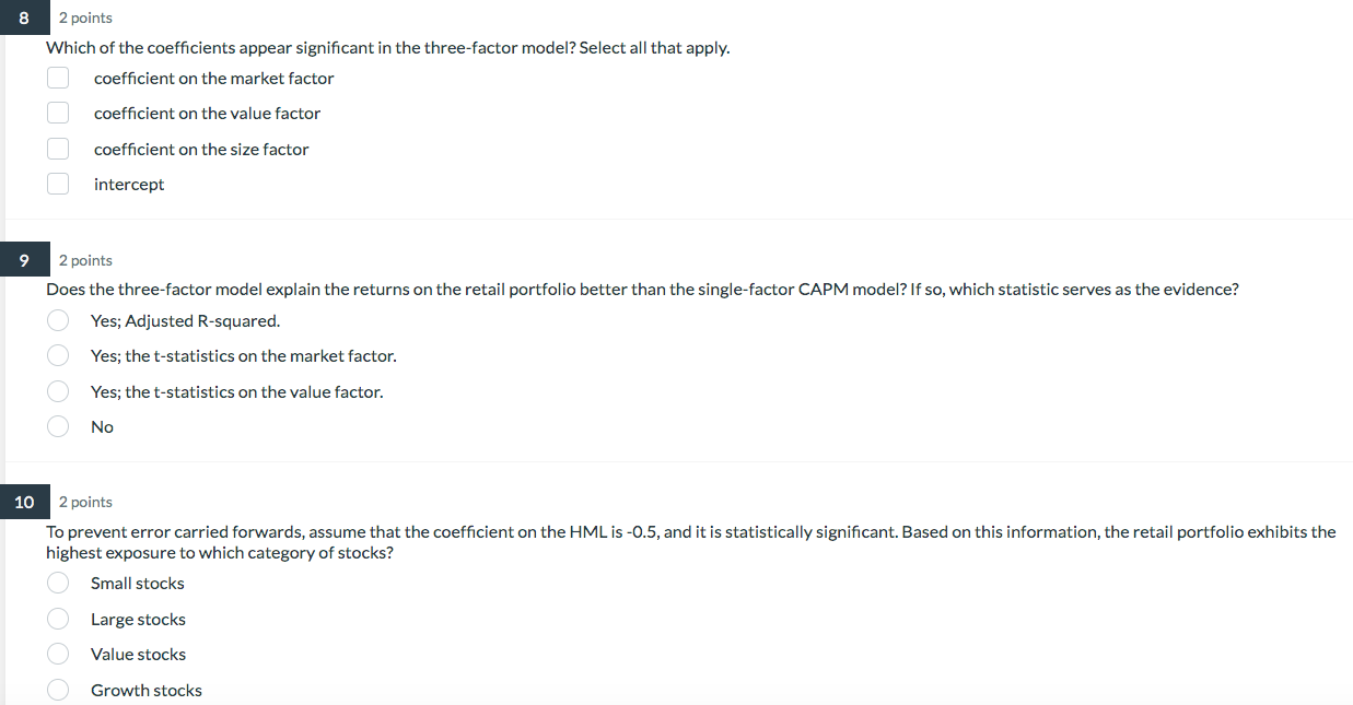What is the adjusted R-squared for the three-factor model? Type your answer...