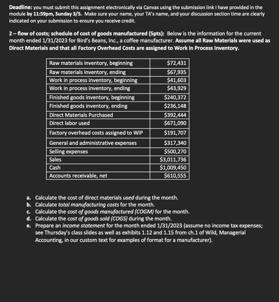 submission link I have provided in the nodule by 11:59pm, Sunday 3/5.