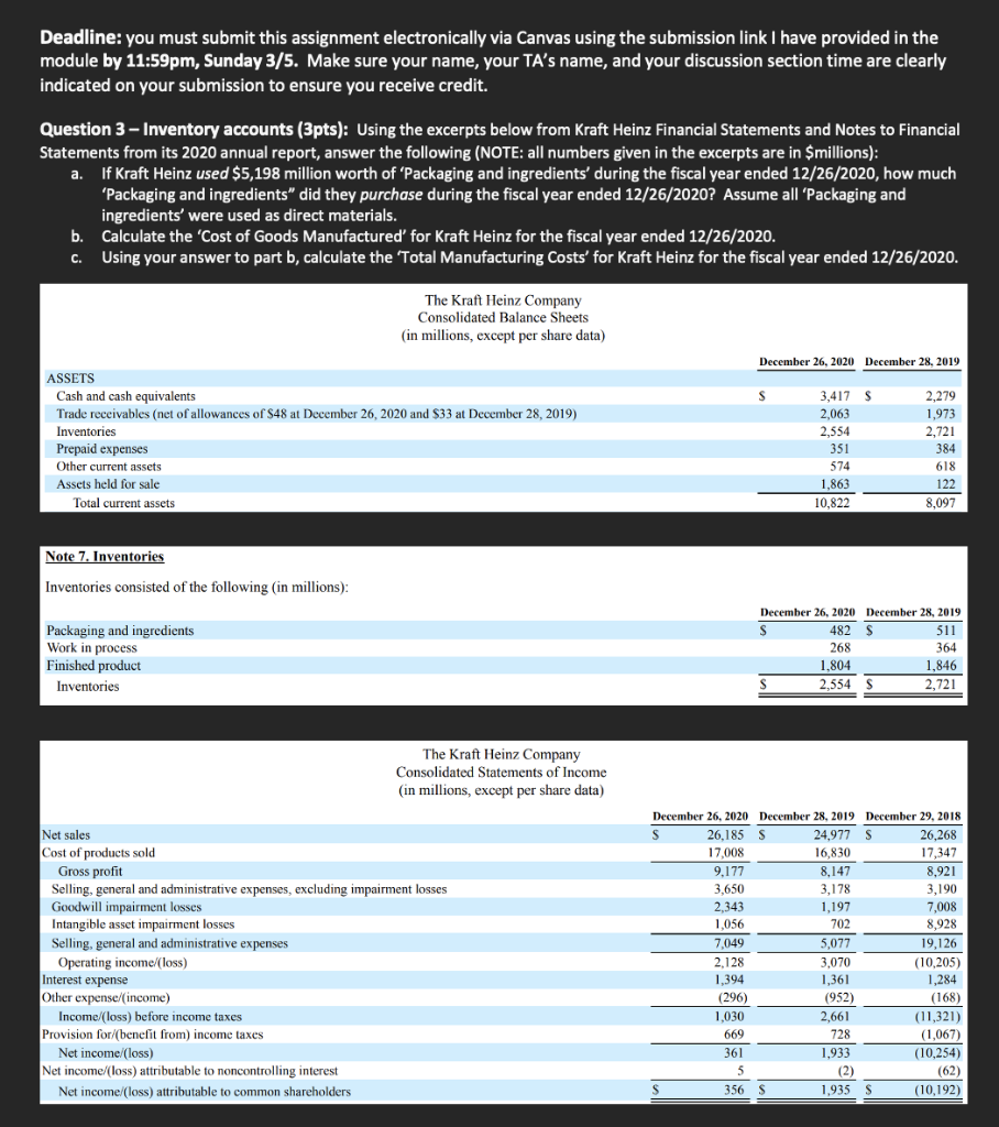 Make sure your name, your TA's name, and your discussion section time