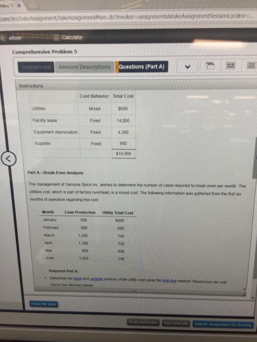 Problem 5 Amount Descriptions Questions (Part A) Instructions Genuine Spice Inc. began