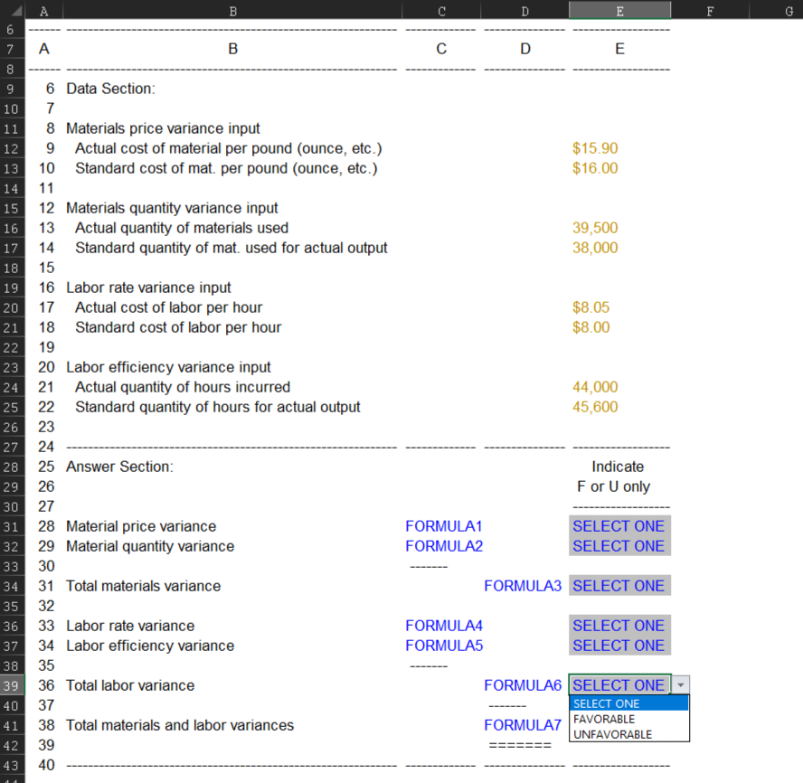 of inputs. After inputting all of your formulas, you should be able