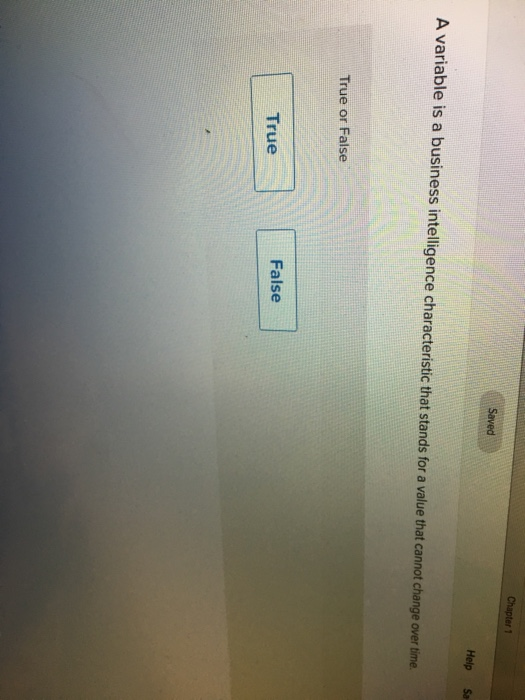  Help Sa A variable is a business intelligence characteristic that stands