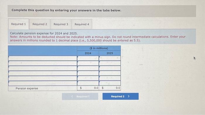 and 2025 to record (a) the cash contribution to plan assets and